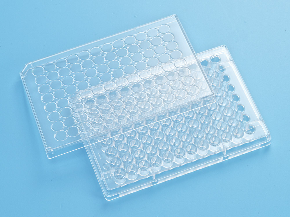Планшет для ИФА, 96 луночный, с крышкой, П-образное дно, НP4039