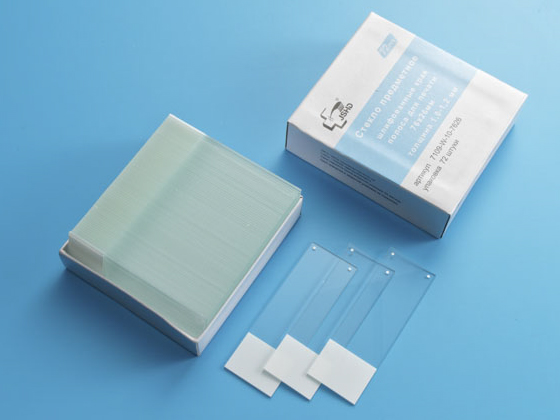 Стекло предметное 76*26*1,0 мм, шлифованные края, поле для печати на принтерах